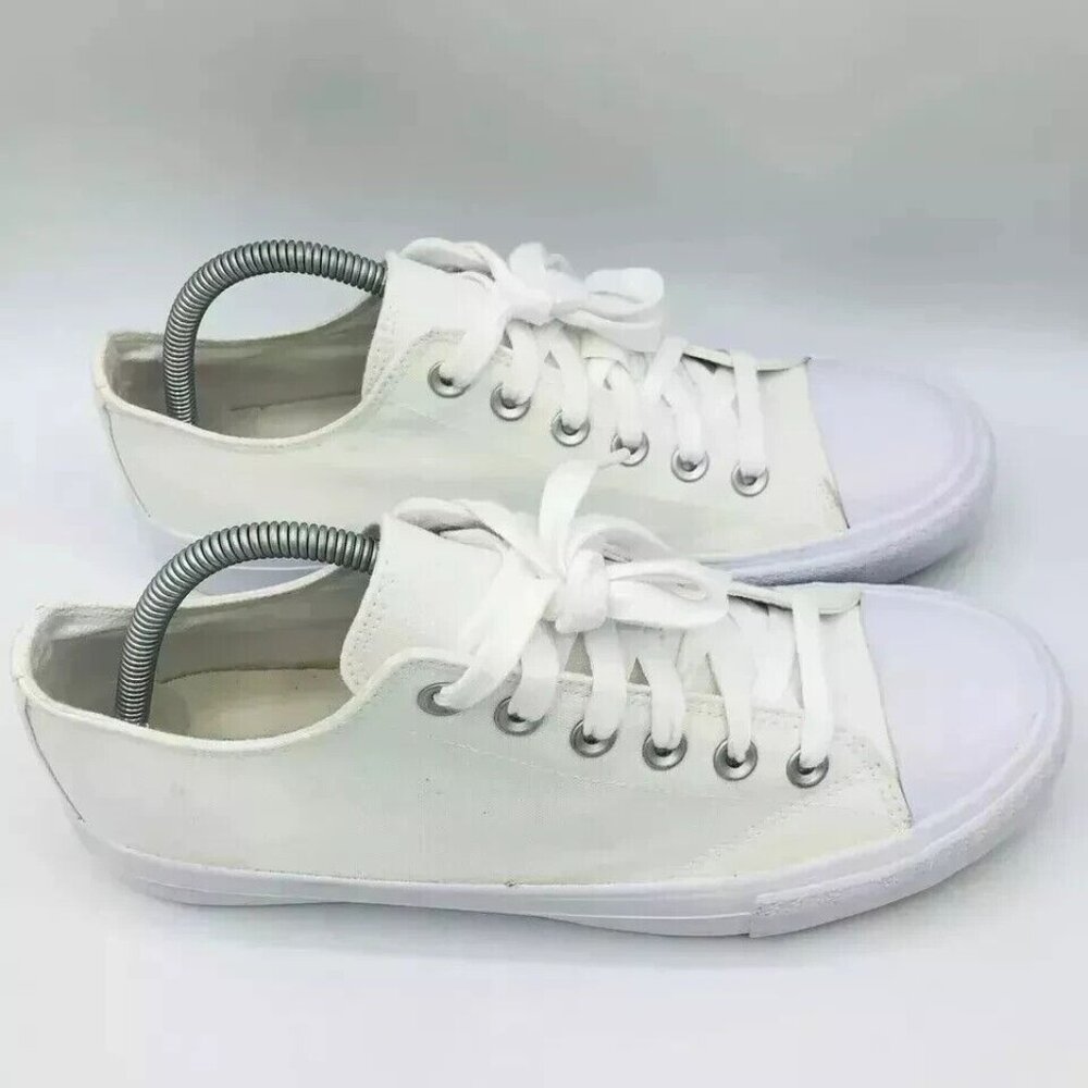 No Boundaries Shoes Womens Size 10 Canvas White Sneaker Comfort Shoe Lace Up - Picture 2 of 11